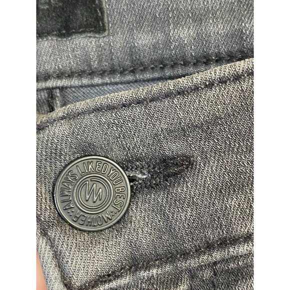 Mother The Hustler Ankle Fray Jeans Gray Size 28 Lightning Up lantern 25" inseam - Picture 12 of 16